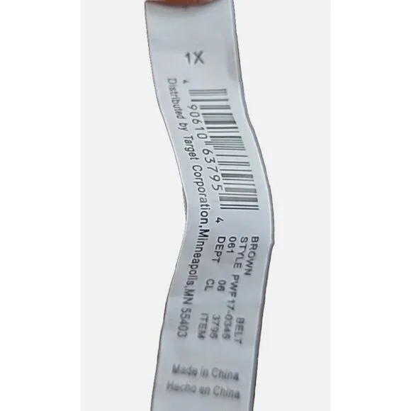 Ava & Viv Womens Braided Brown Faux Leather Belt Size 1X With Silver Buckle - Picture 2 of 5